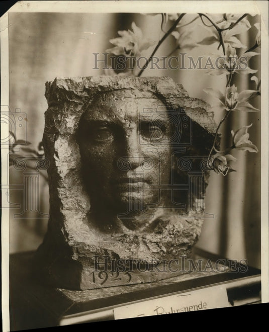 1923 Press Photo Sculpture of a mine made of caol in Ruhr Germany-Historic Images