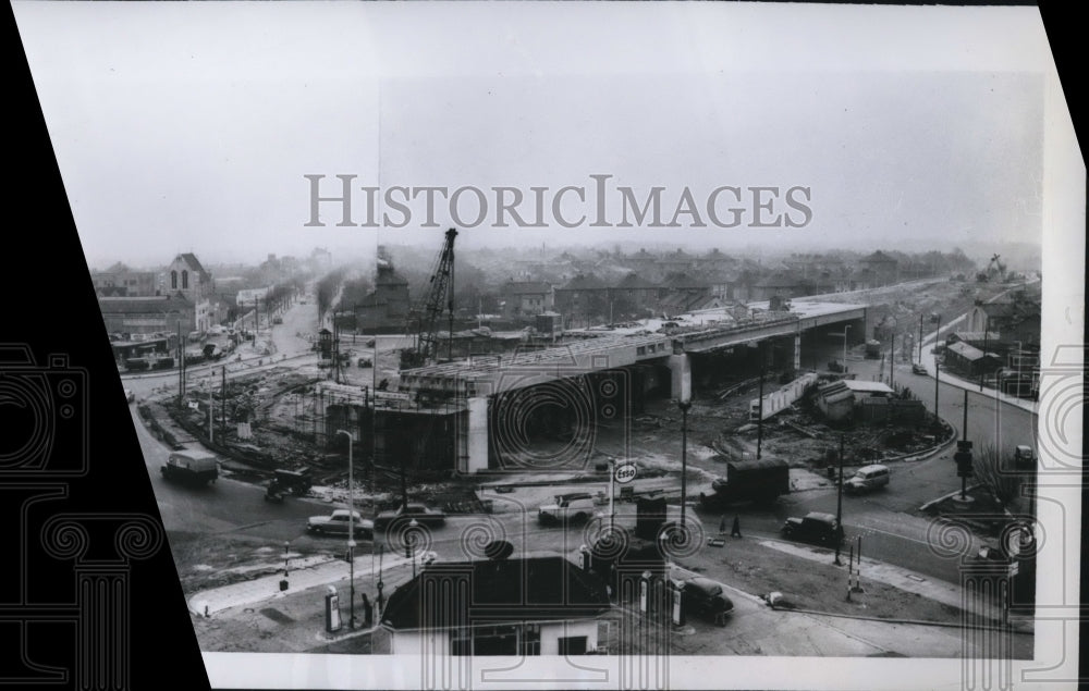 1959 Press Photo Criswick Flyover of Cromwell Road in London- Historic Images