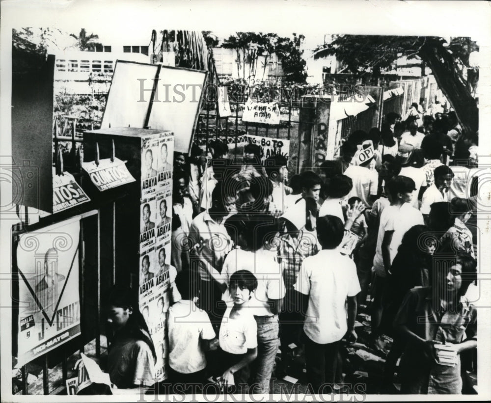 1971 Press Photo Philippine Elections in Manila - Historic Images