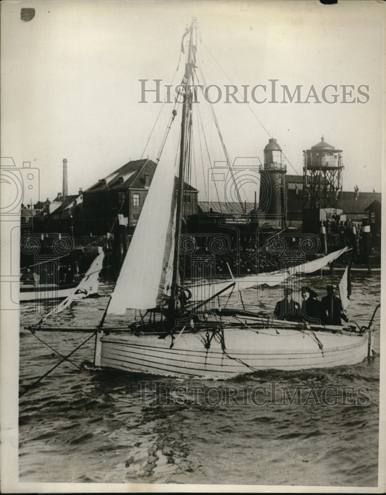 1930 Press Photo Schuttervaer small sailboat boat for Atlantic voyage - Historic Images