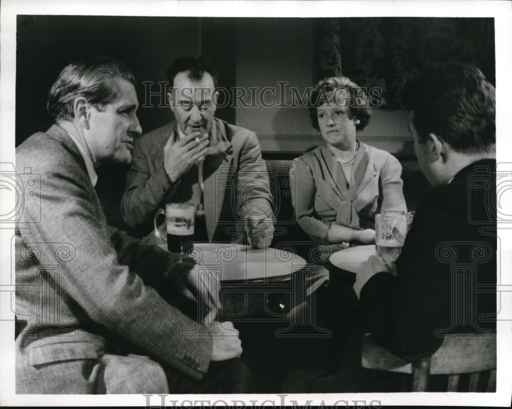 1961 Press Photo Eric Sevareid CBS News London Correspondent and William Hart-Historic Images