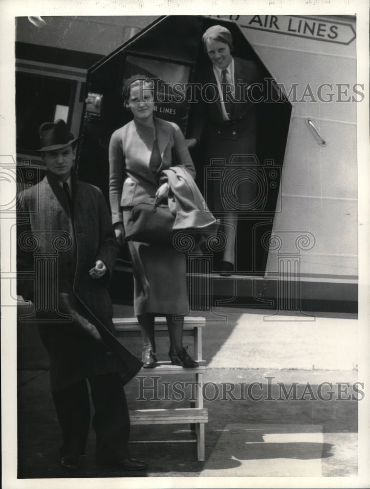 1933 Press Photo Charles S Moffett and Beverly Moffett children of Wm A Moffett - Historic Images