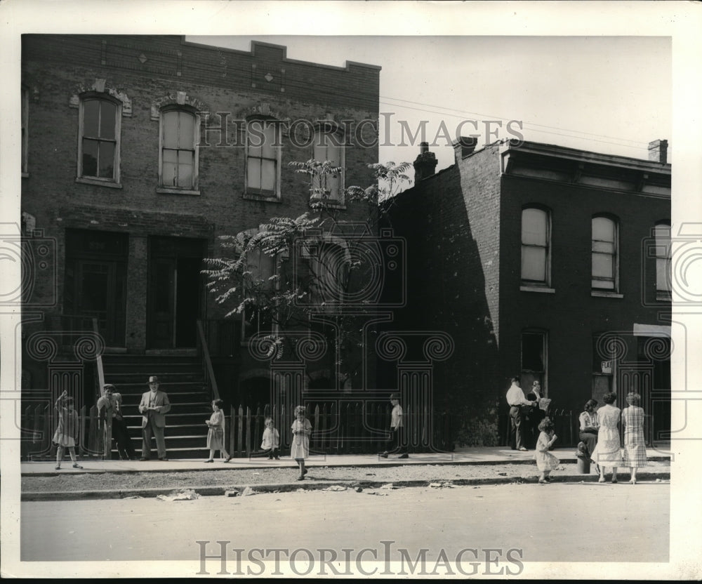 1934 Press Photo Chicago slum area for Public Works Admin project - Historic Images