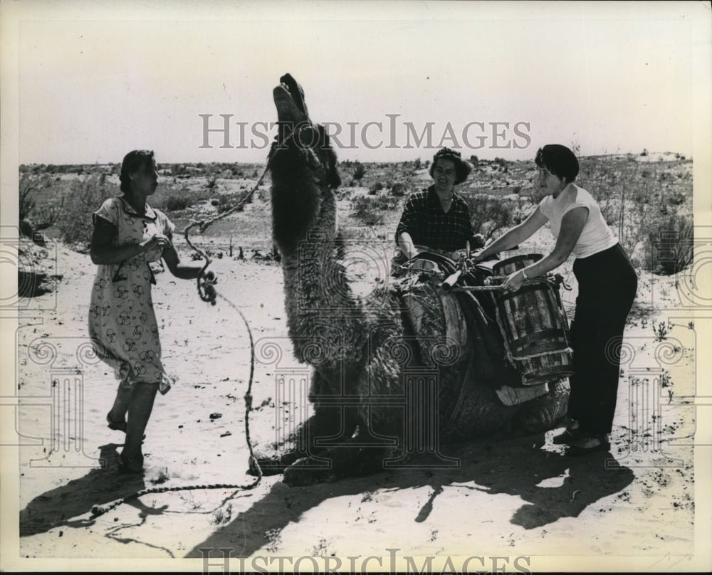 1958 Press Photo Kara Kum Desert Tukmenia USSR  N Gorbunova, Y Mukhina, - Historic Images