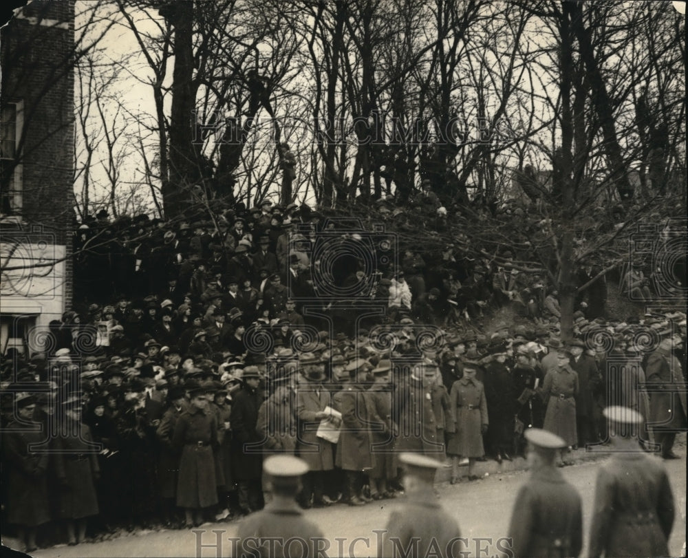 1924 Press Photo Crowds at the funeral of President Wilson - Historic Images