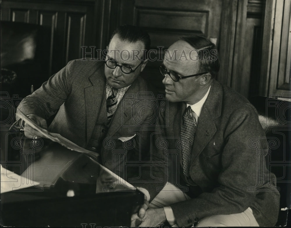 1925 Press Photo Paul Henker and Warren I. Clover - Historic Images
