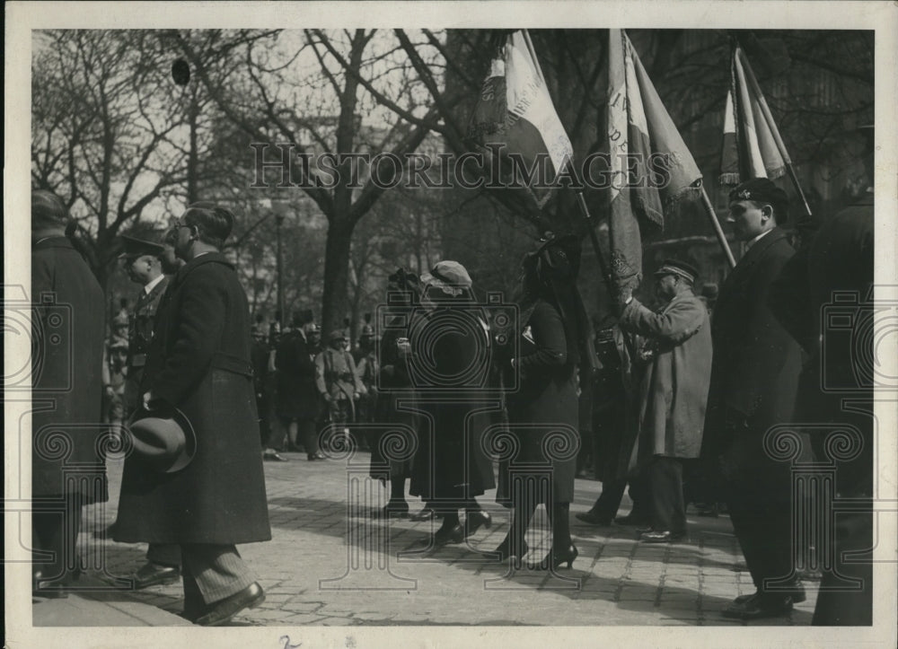 1929 Press Photo Funeral of Ambassador Herrick. Delegates from Alsace and - Historic Images
