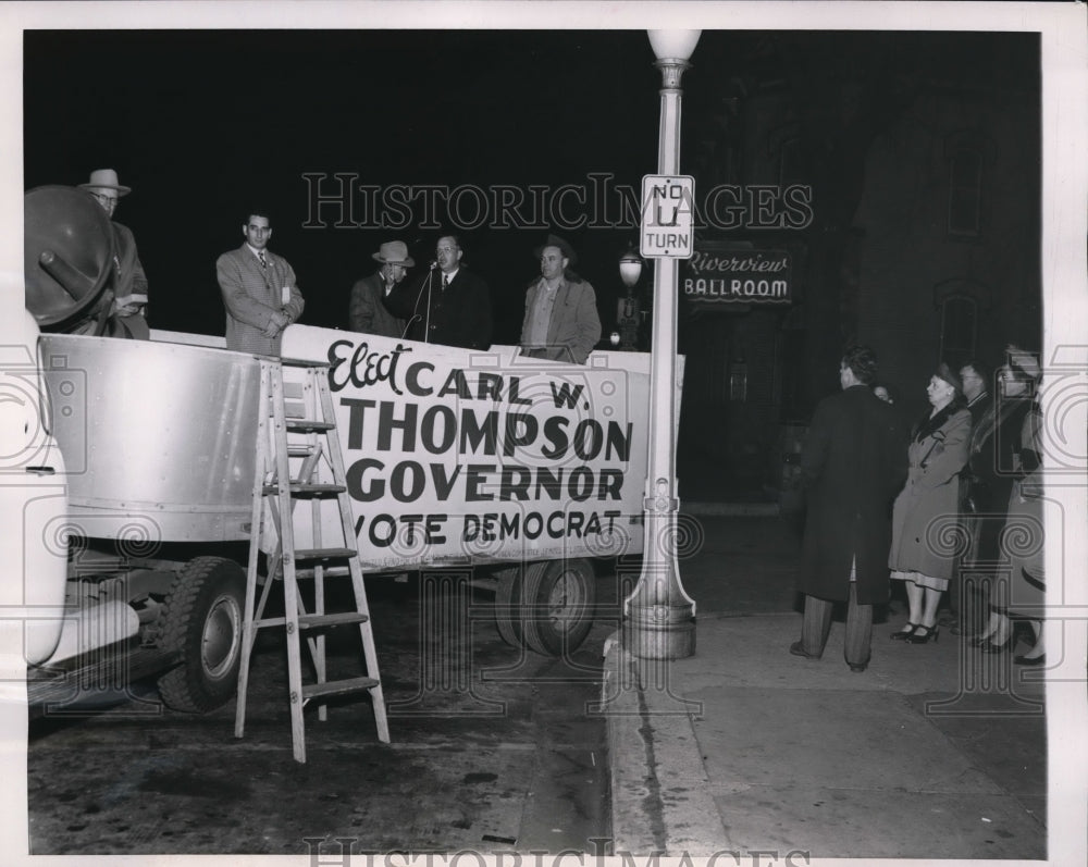 1950 Press Photo Carl Thompson, Democratic Candidate for Wisconsin Governor - Historic Images