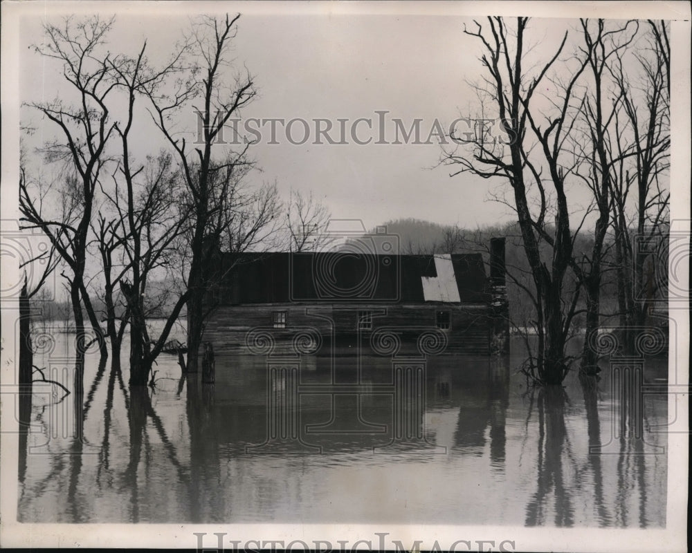 1936 Press Photo Flood in Winvester, VA in Shenendoah Valley - Historic Images