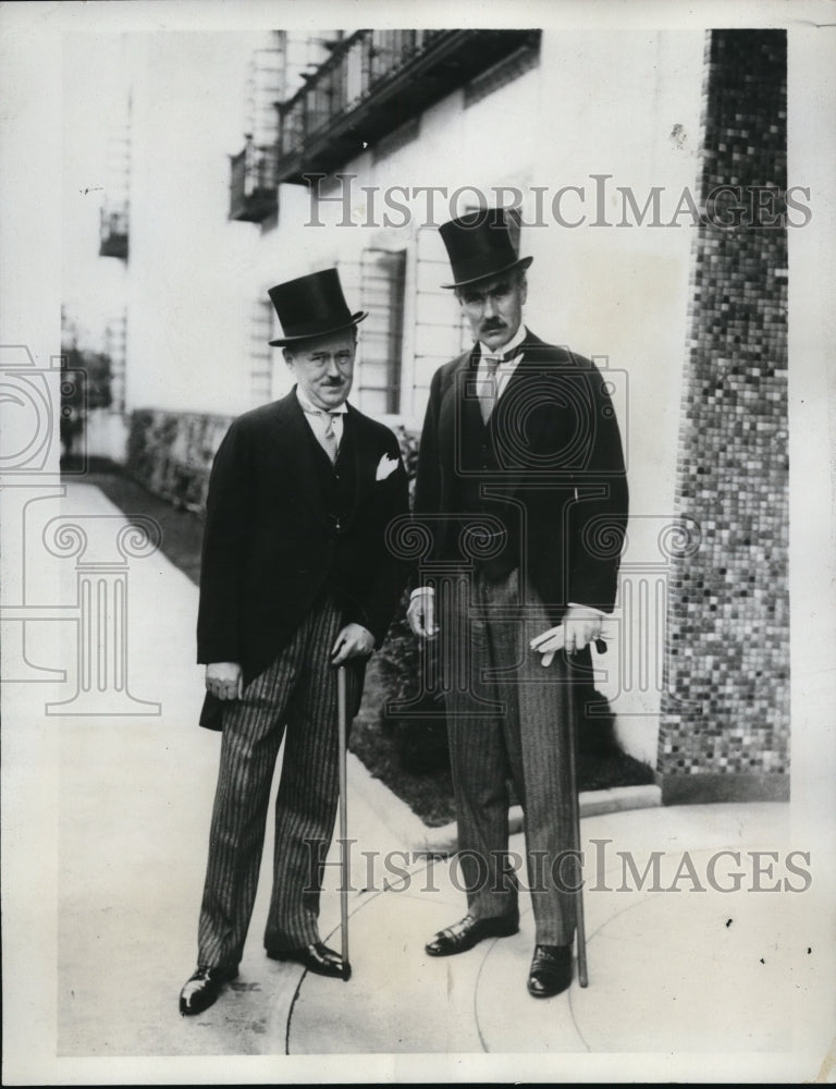 1933 Press Photo Roy Howard, Chairman Scripps-Howard Newspaper w/ oseph C. Crew - Historic Images