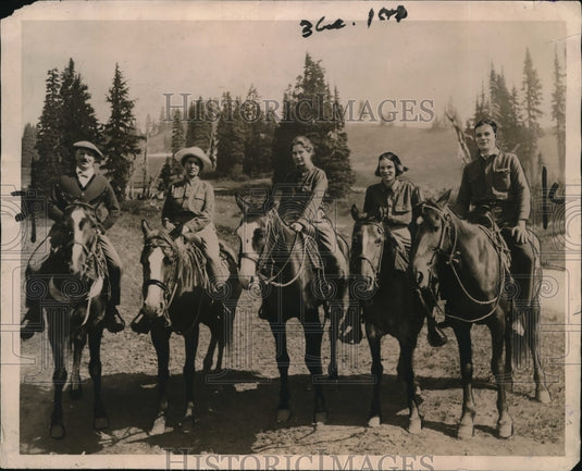 1922 Press Photo Mrs P Rockefeller & daughter Eve,Faith son Avery at Ranier Park - Historic Images