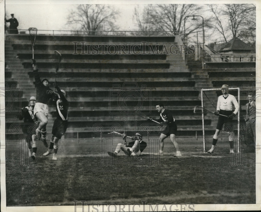 1930 Press Photo Combine lacrosse team of Oxford &amp; Cambridge Universities-Historic Images