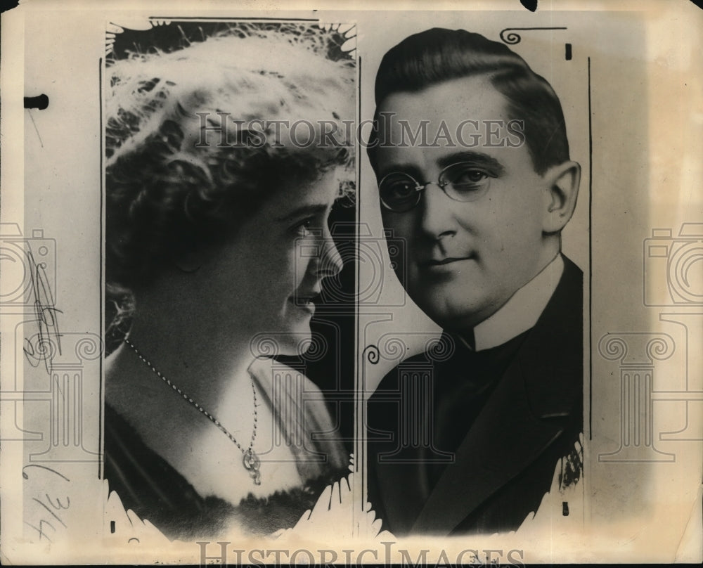 1923 Press Photo Reverend Todd with his wife, Mrs. Jeanne Todd - Historic Images