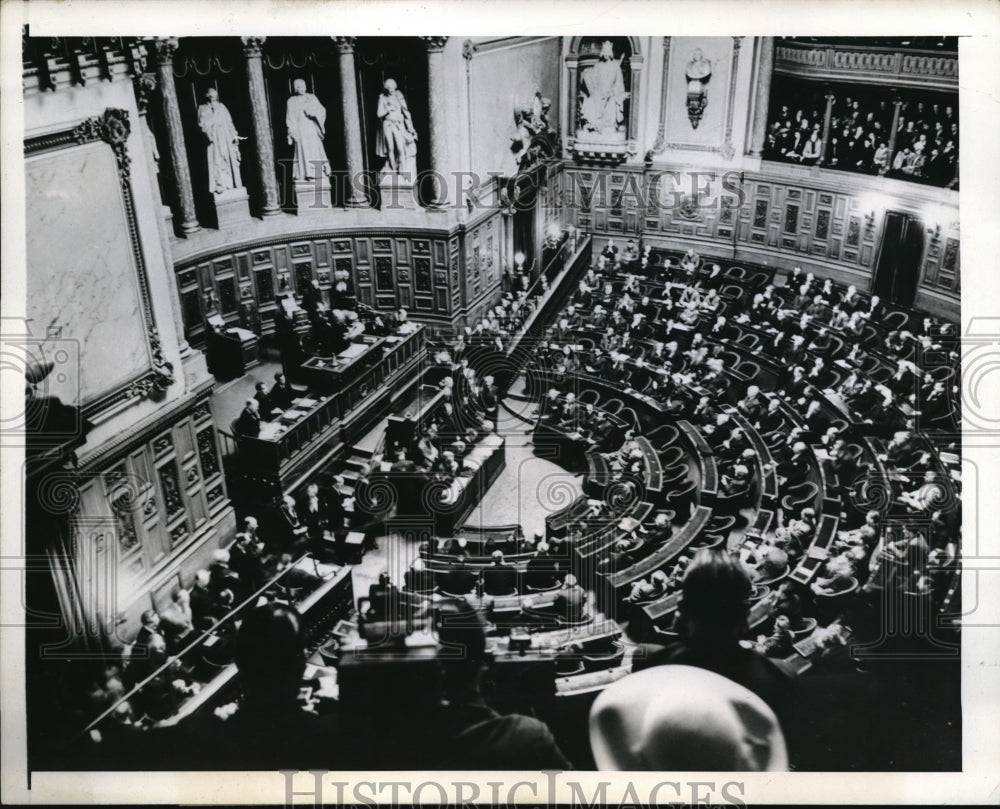 1944 Press Photo Paris France Consultative Assembly at Palace de Luxembourg - Historic Images