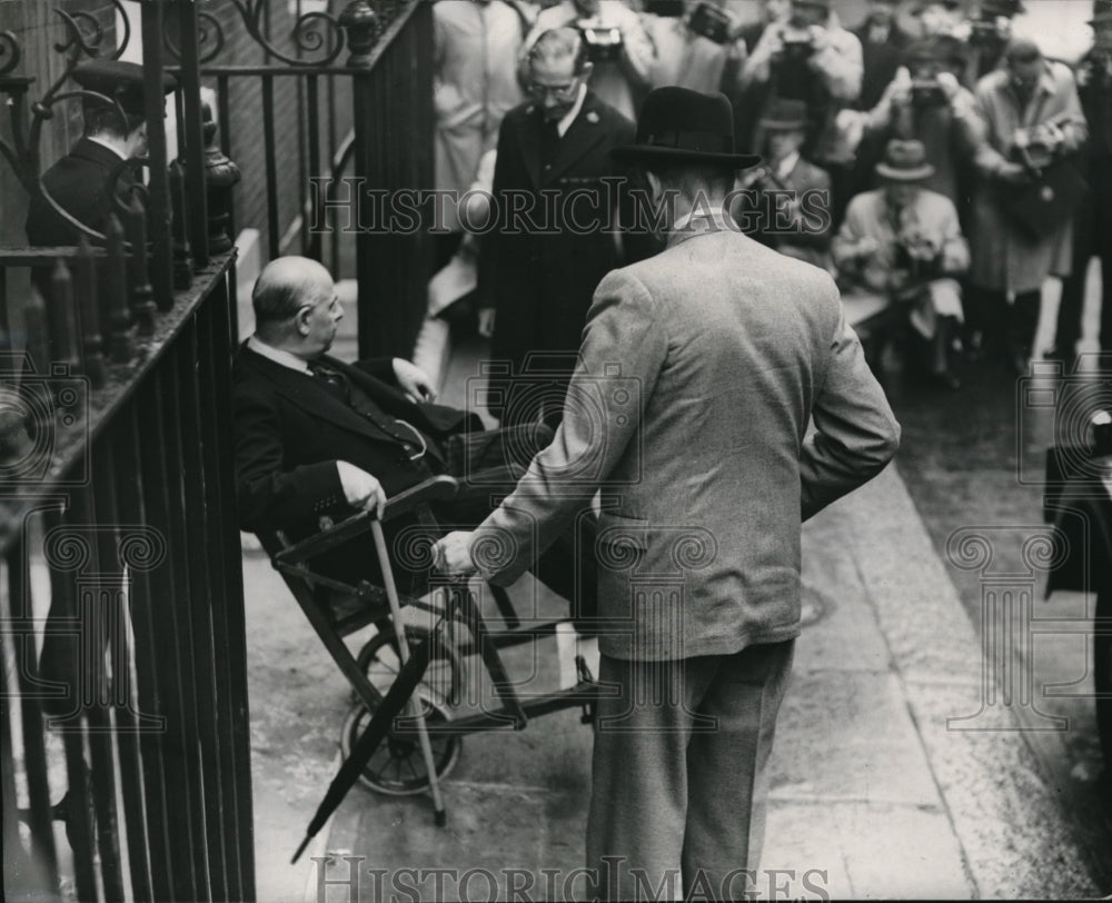 1938 Press Photo Maj Brunel Cohen British Legion at No 10 Downing Street - Historic Images