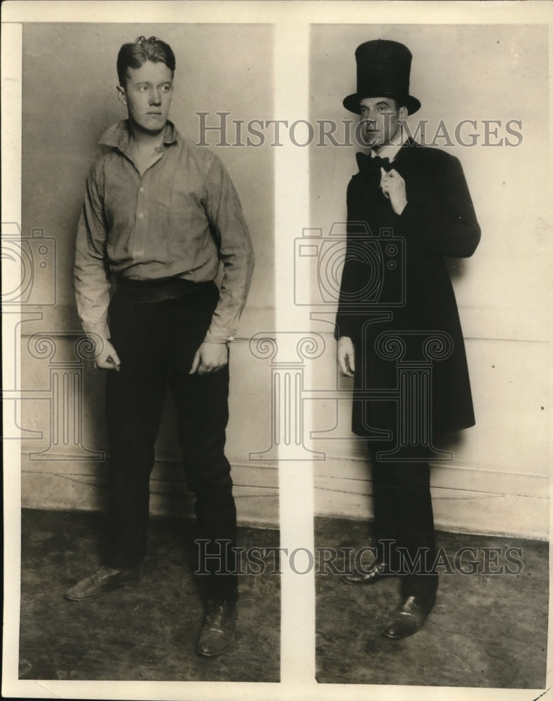 1925 Press Photo Andrew McCarren and William Gowrie of Cellar Players-Historic Images