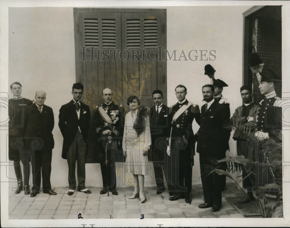 1927 Press Photo Italian Legation in Tangier during the Royal Visit - Historic Images