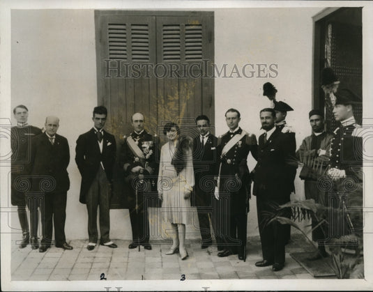 1927 Press Photo Italian Legation in Tangier during the Royal Visit - Historic Images
