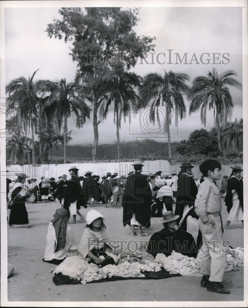 1950 Natives at shopping market in Ecuador-Historic Images