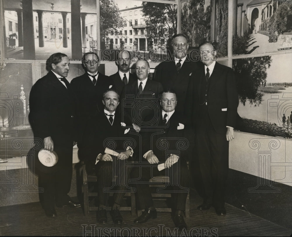 1931 Press Photo Wollmer Bostrom Swedeish Minister to U.S. with Swedish Notable - Historic Images