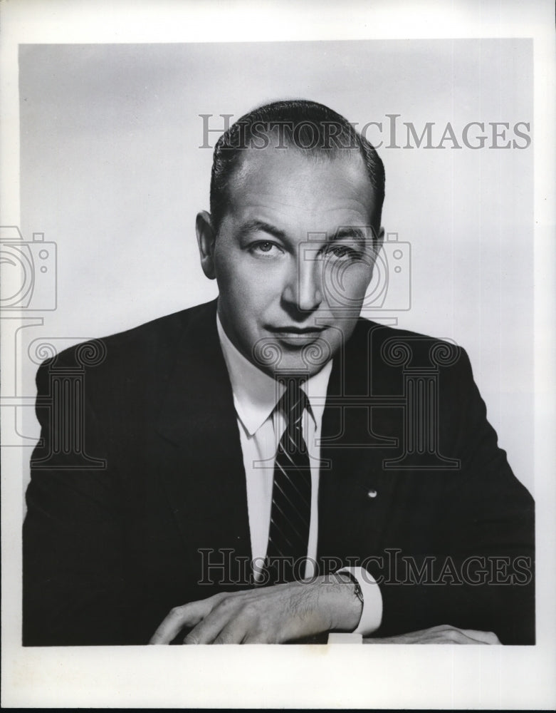 1956 Press Photo Robert W. Sarnoff, Pres of National Broadcasting Company - Historic Images