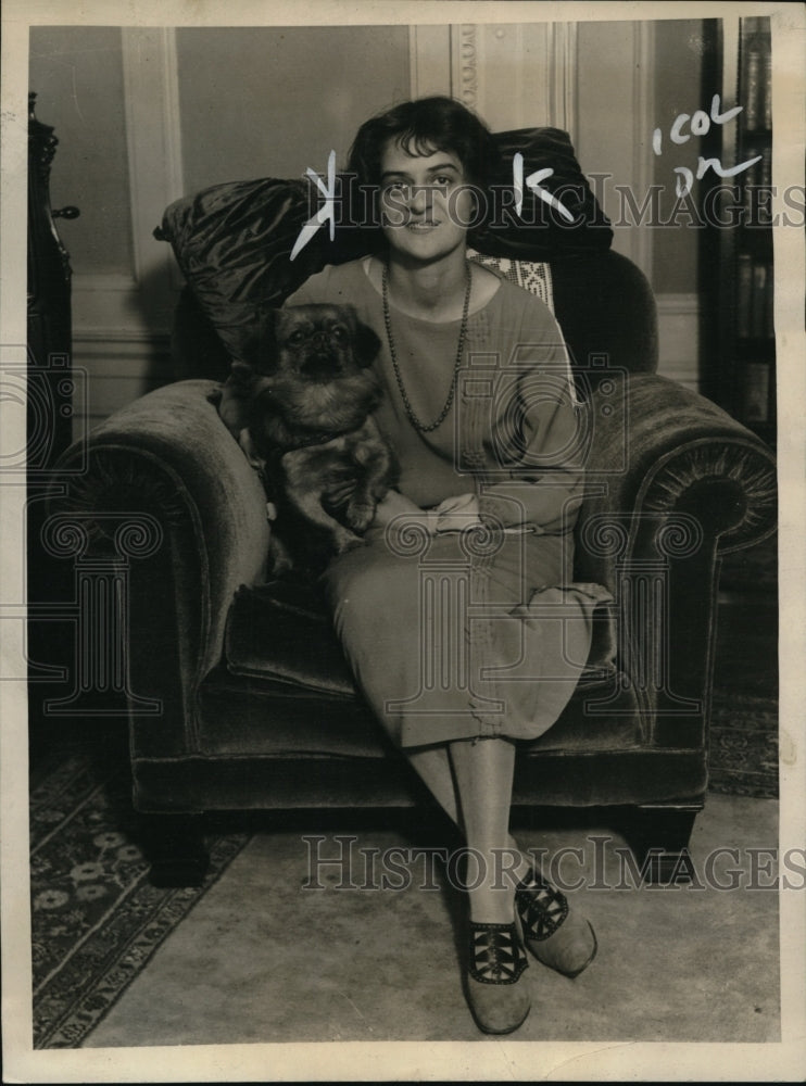 1922 Press Photo Miss Mildred Stonefamous violinist, Mischa Elman's fiance - Historic Images