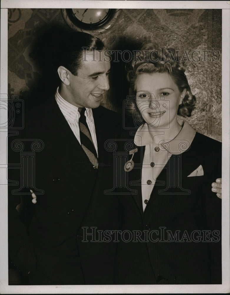 1938 Press Photo Rob Gregory &amp; wife Princess Barbara - Historic Images