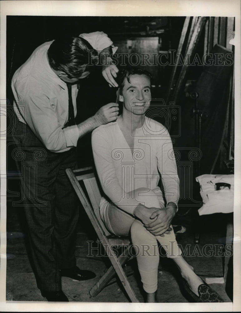 1940 Press Photo Stage juvenile Richard Kinley for Lady with Red Hair by Warners - Historic Images