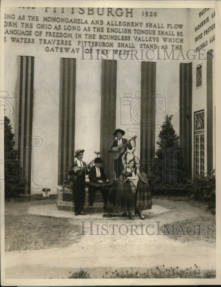 1926 Press Photo Councilmen were serenade by the Spanish dancers of Los Angeles - Historic Images