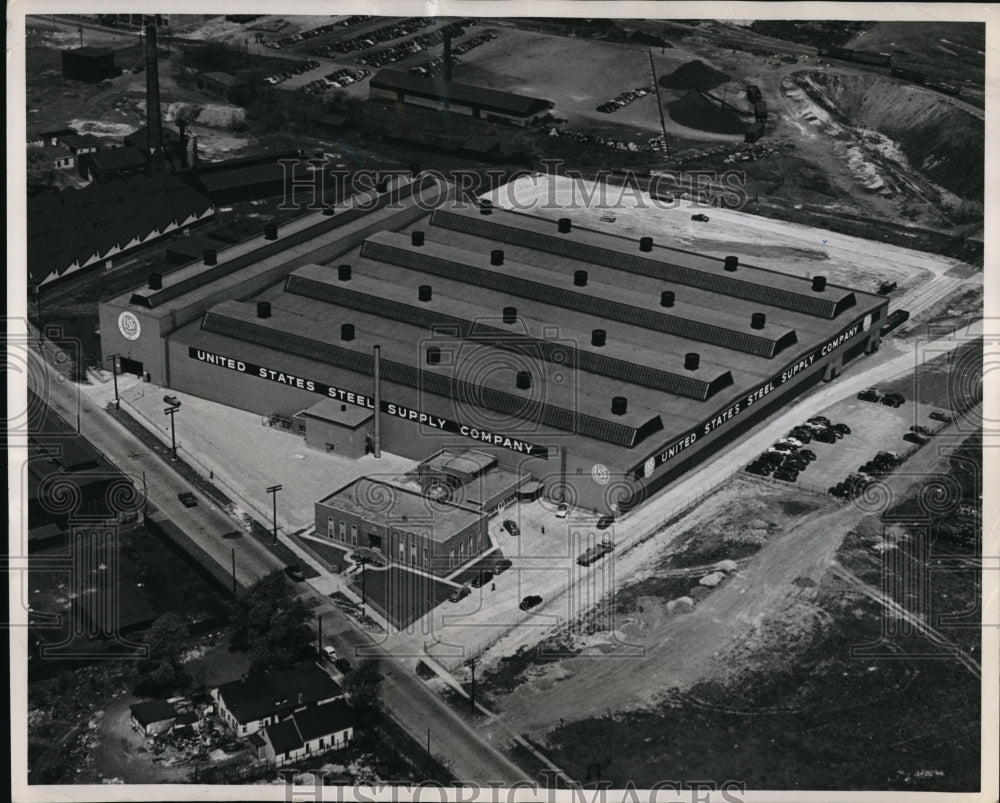 1949 Press Photo Aerial View of United States Steel Supply Company - Historic Images