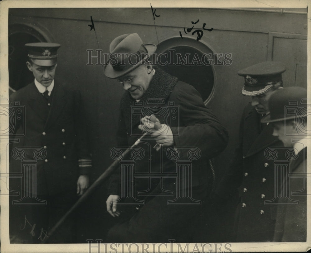 1921 Press Photo Sir Auckland Geddes arrives in U.S - Historic Images