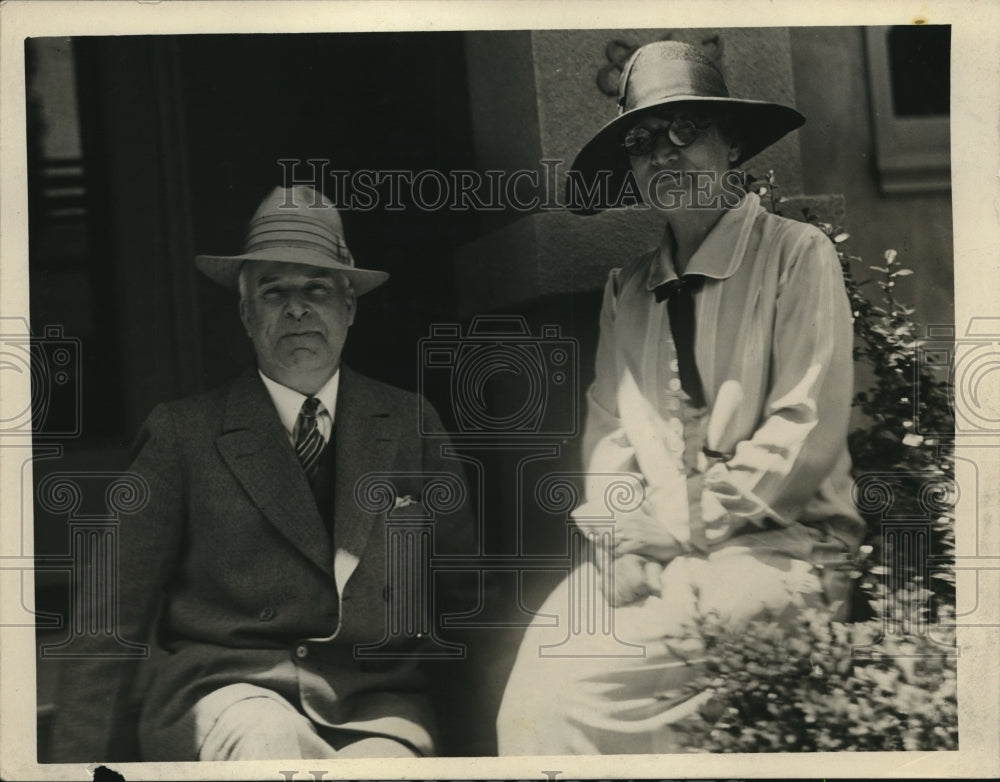 1929 Press Photo Mr &amp; Mrs JW Maitland parents of aviator Lt Lester Maitland - Historic Images