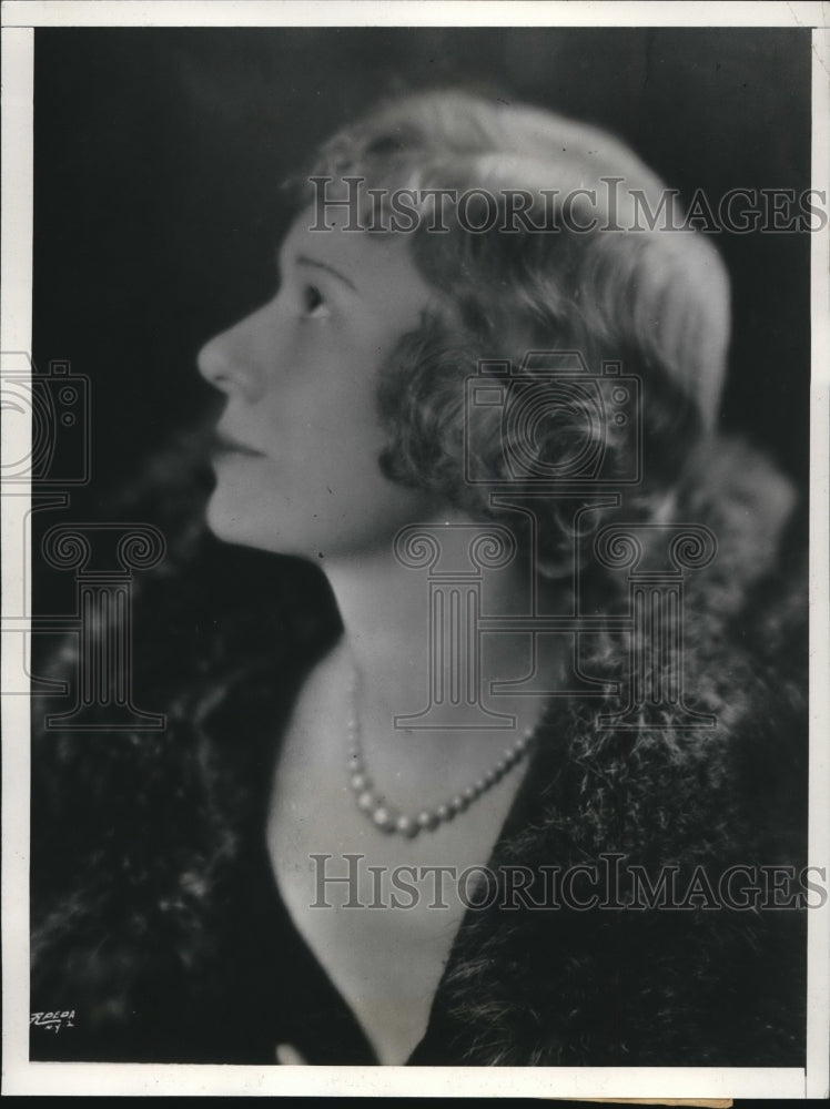 1933 Press Photo Pearl Lieghley, Businesswoman, Uniontown held her funeral alive-Historic Images