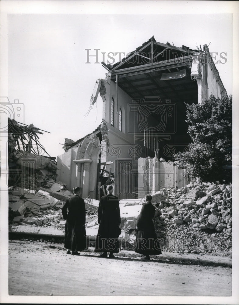 1954 Orleansville Algeria Roman Catholic priests at Cathedral-Historic Images