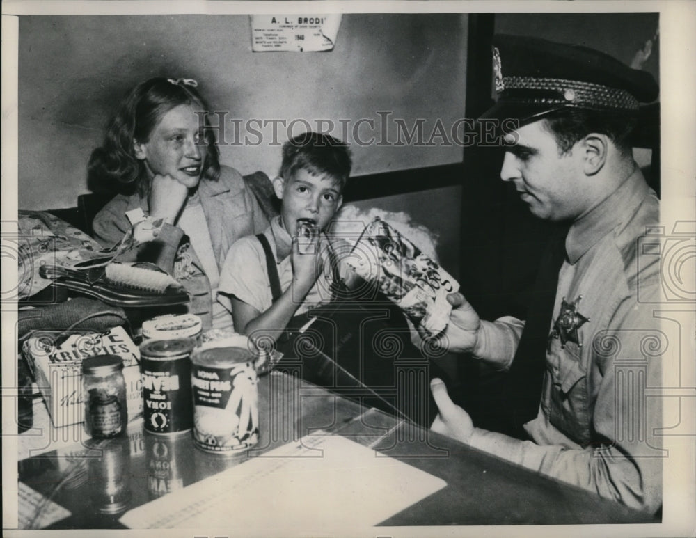 1948 Press Photo Runaway Chicago Children Charlotte Petri, Howard Rantsch-Historic Images