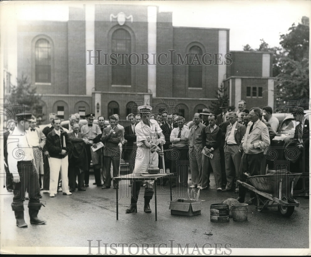 1941 Press Photo Thermite Action Demonstration, Pennsylvania State College-Historic Images