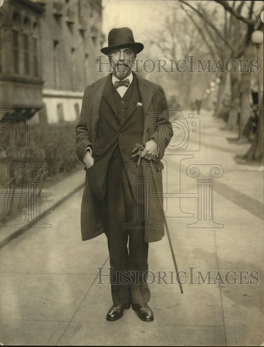 1923 Press Photo Montague C Norman Chancellor of Exchequer in London- Historic Images