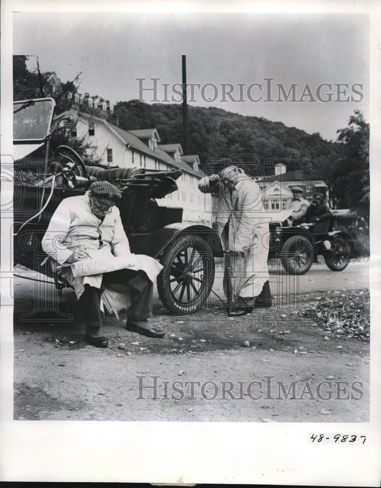 1956 Press Photo Firestone Glidden Tours cars 1913 to 1929, shown 1910 roadster-Historic Images