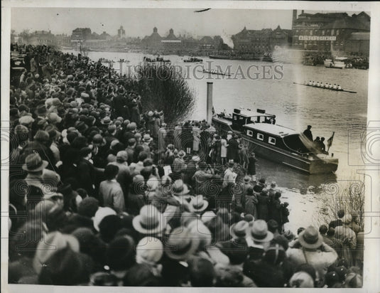 1933 Press Photo Cambridge Univ crew race Oxford at Putney-Historic Images