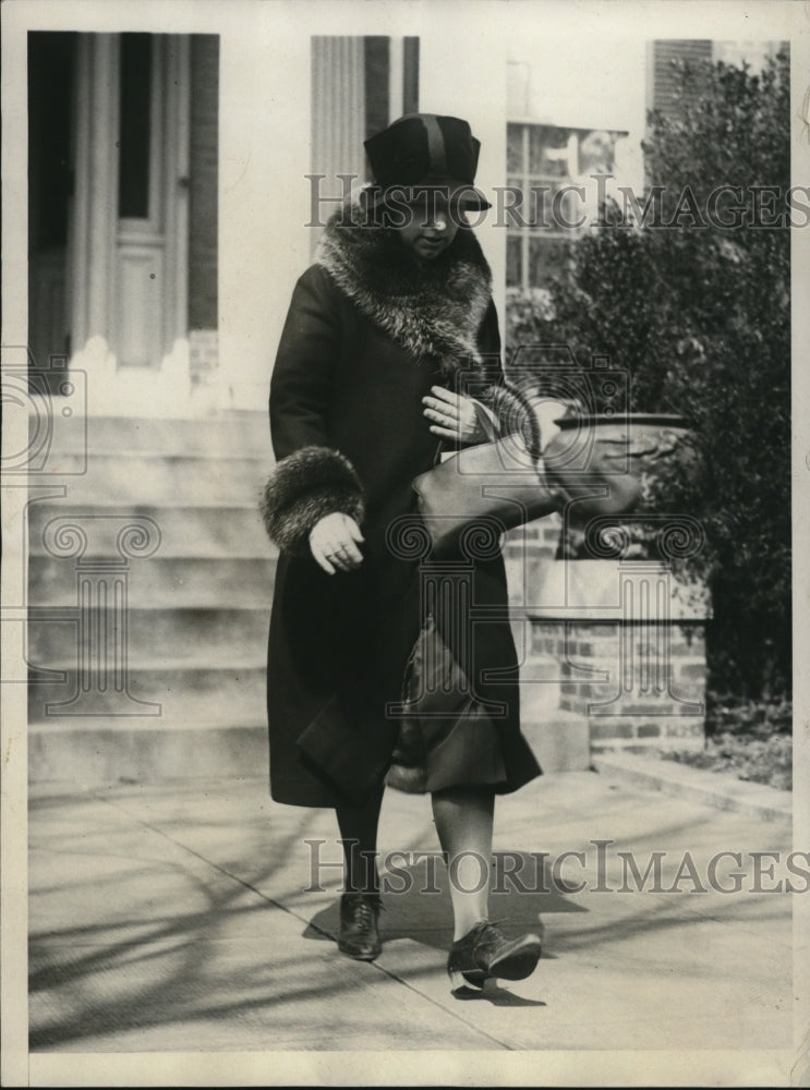 1930 Press Photo Helen Taft Manning visits ailing father, Ex-Pres. William Taft-Historic Images