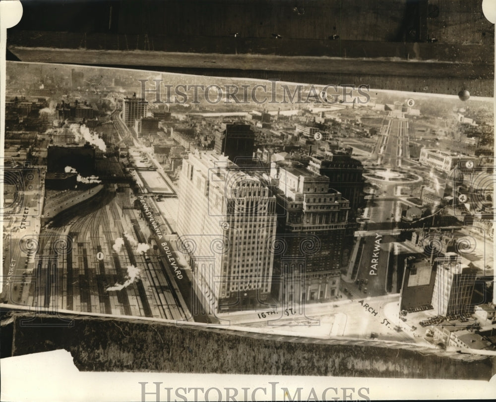 1936 An aerial view of Philadelphia Pa-Historic Images