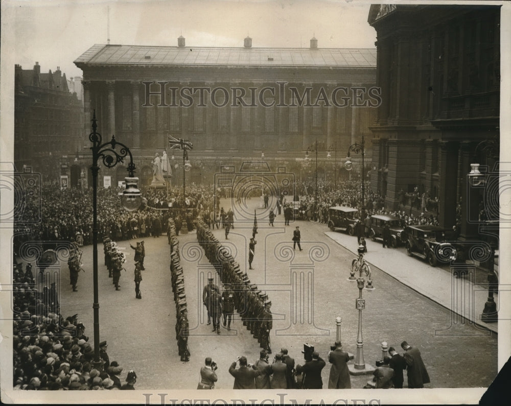 1931 H.R.H. The Prince of Wales inspecting a guard of honour-Historic Images