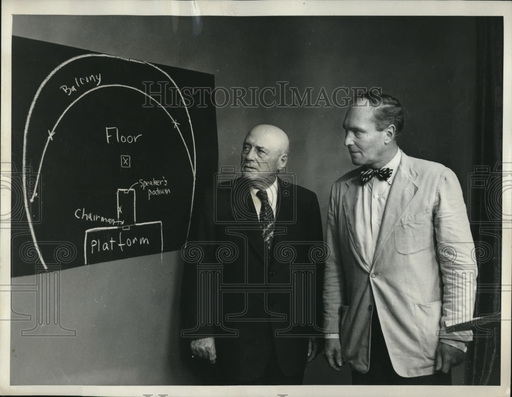 1932 Press Photo House Speaker Sam Rayburn & CBS make up expert-Historic Images