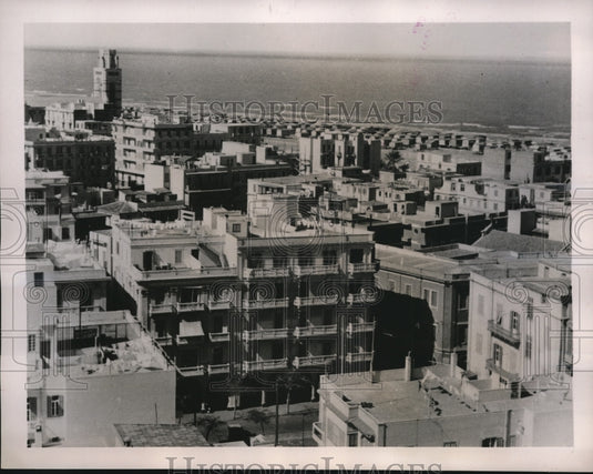 1940 Press Photo Port Said Egypt seen in aerial view-Historic Images