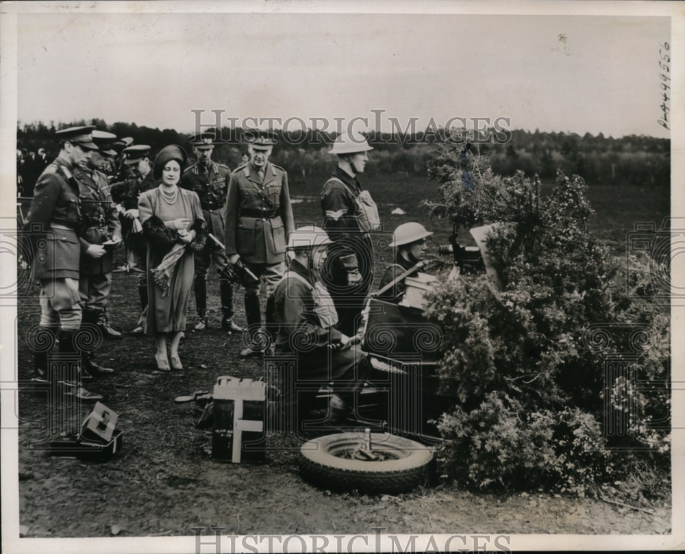 1939 Aldershot England King George. Queen Elizabeth-Historic Images