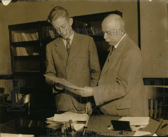 1933 Press Photo Herr Professor Doktor Ernest Berl & son Arthur - Historic Images