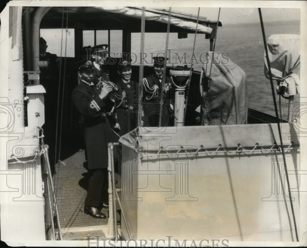 1931 Japanese Royalty Prince & Princess Takamatsu on US Destroyer-Historic Images