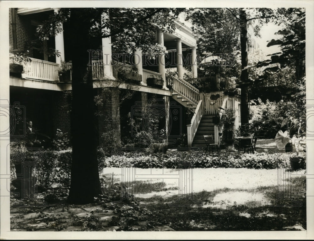 1928 Backyard of Herbert Hoover Home Back Porch Campaign Washington-Historic Images