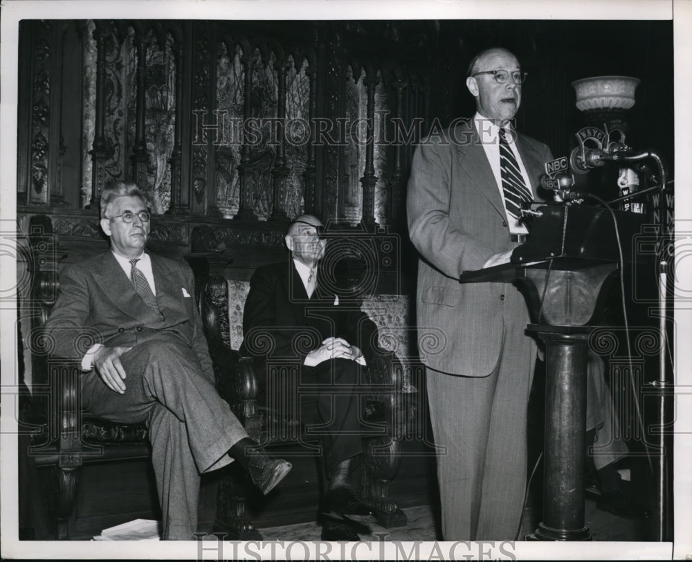 1951 Press Photo Harriman NY Sen Robert Taft R-O, Sen Paul Douglas D-Ill - Historic Images