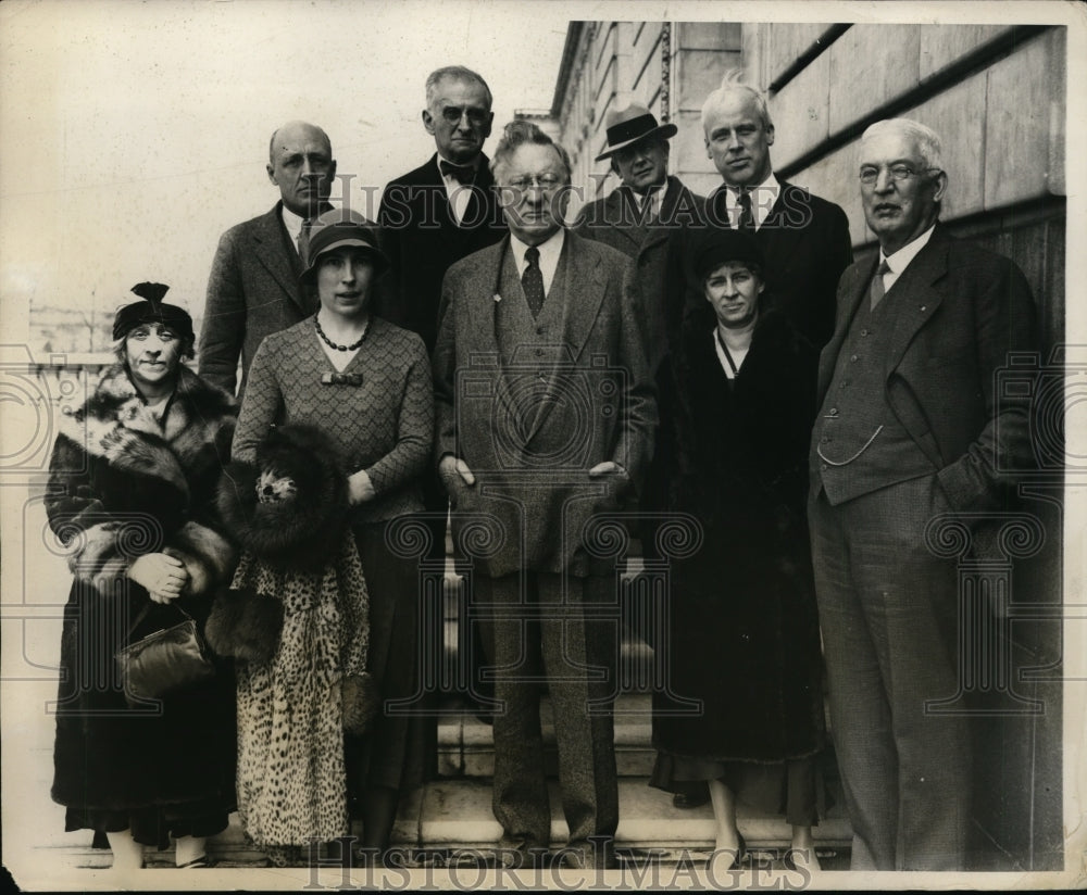 1931 Press Photo Wash DC Sen Tom Wharton of Ind, Mrs Cohen, D Detzer-Historic Images